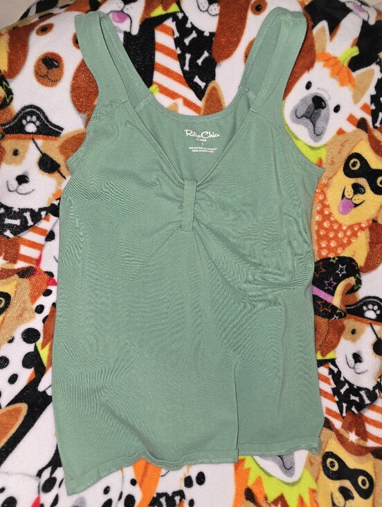 torrid Tops - Torrid Retro Chic Green Ruched Foxy Tank Top Size 1